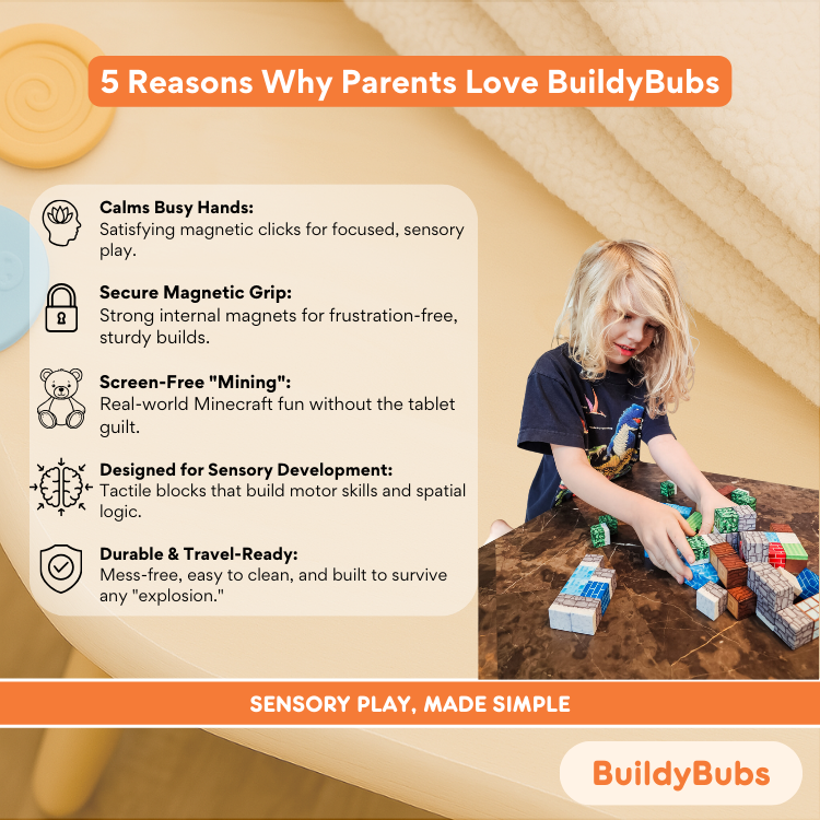 BuildyBubs Sensory Magnetic Building Blocks