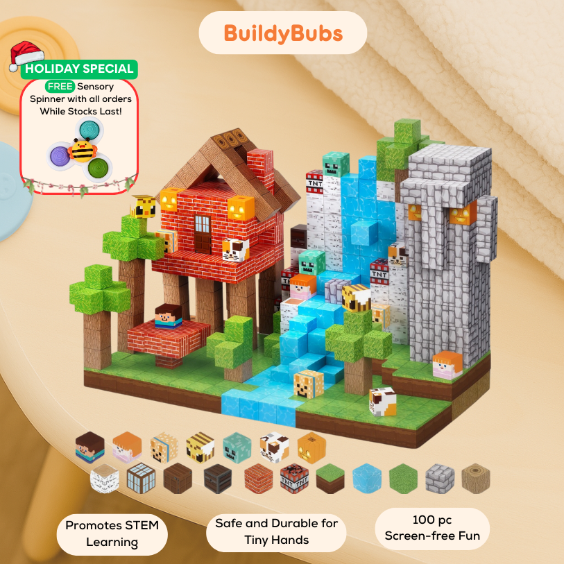 BuildyBubs Sensory Magnetic Building Blocks
