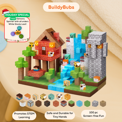 BuildyBubs Sensory Magnetic Building Blocks